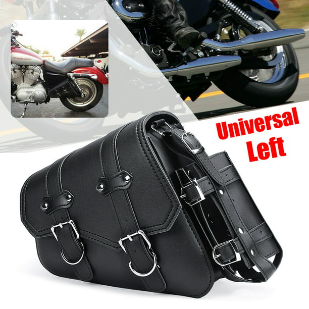 Universal Motorcycle Bike Luggage Saddle Bags PU Leather Side Bag